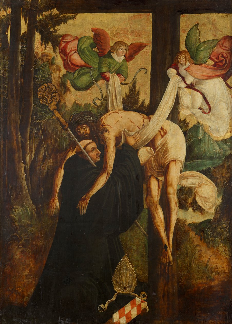 Wizja hl. Bernhard autorstwa Niederösterreichischer Maler (Umkreis Meister von Pulkau)