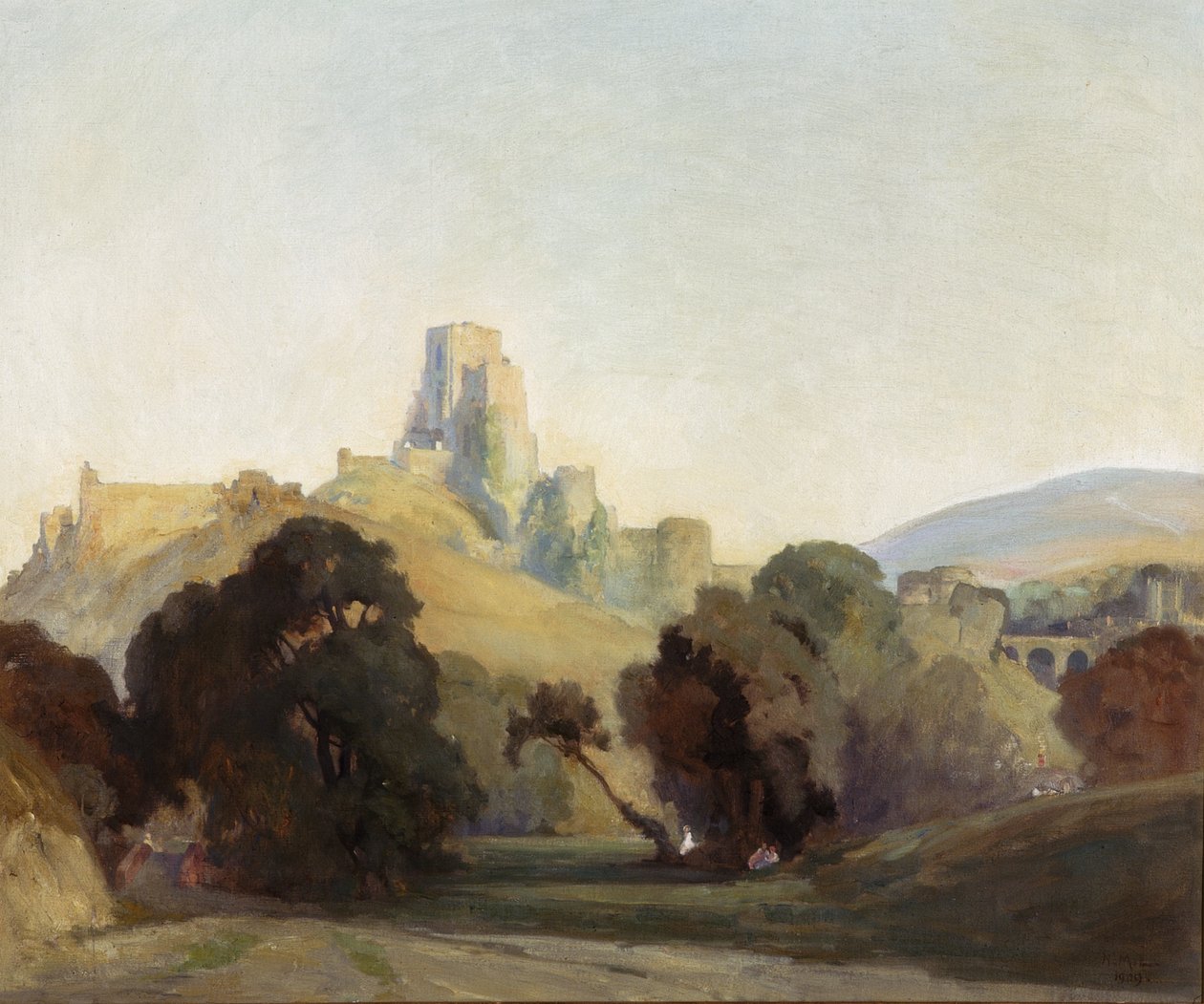 Zamek Corfe, 1909 autorstwa Niels Moller Lund