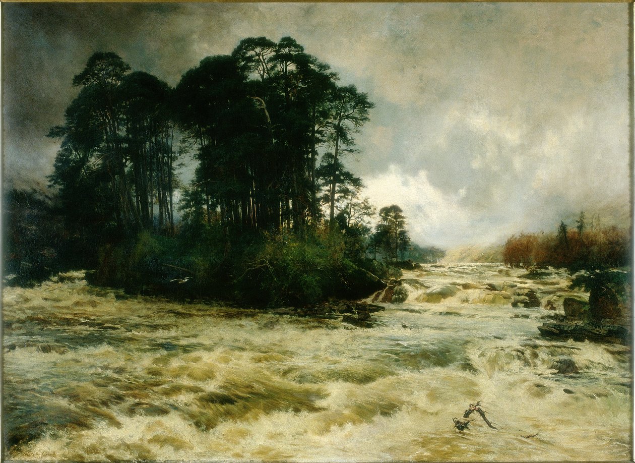 W połowie dzikiej muzyki w Glen, 1888 autorstwa Niels Moller Lund