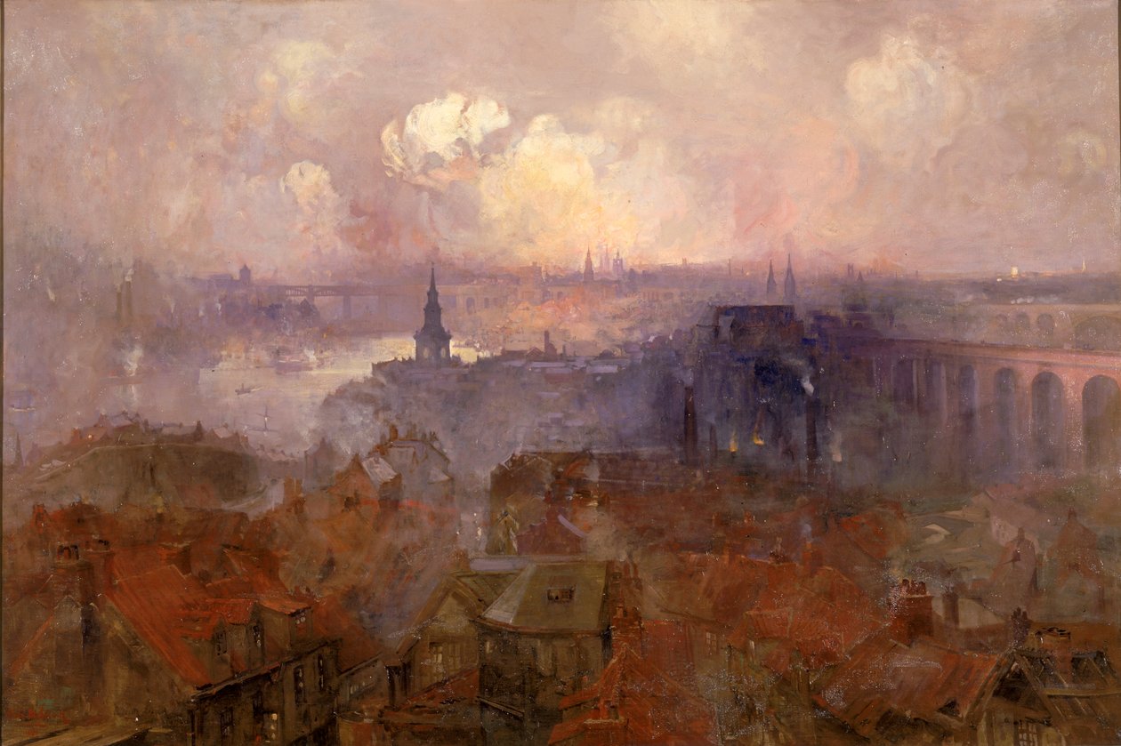 Newcastle upon Tyne ze wschodu, 1898 autorstwa Niels Moller Lund