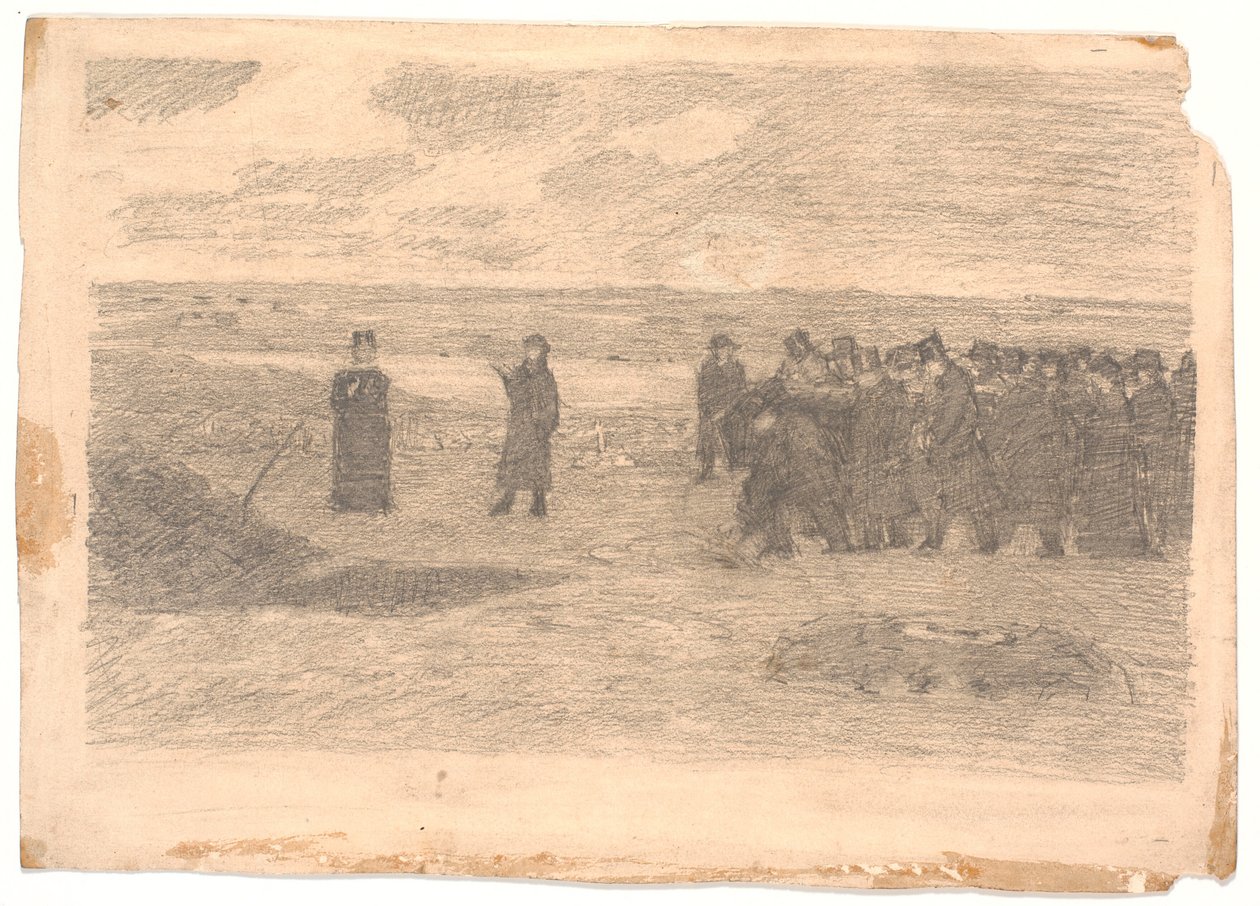 Pogrzeb na cmentarzu Jutlandii Zachodniej autorstwa Niels Jakob Jakobsen Bjerre