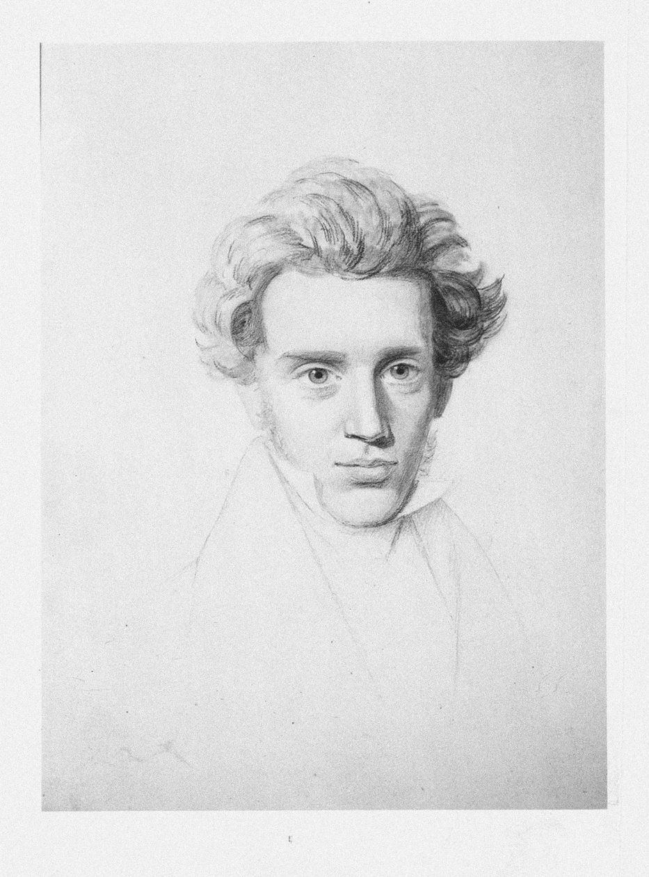 Søren Kierkegaard 1813-1855, ok. 1840 autorstwa Niels Christian Kierkegaard
