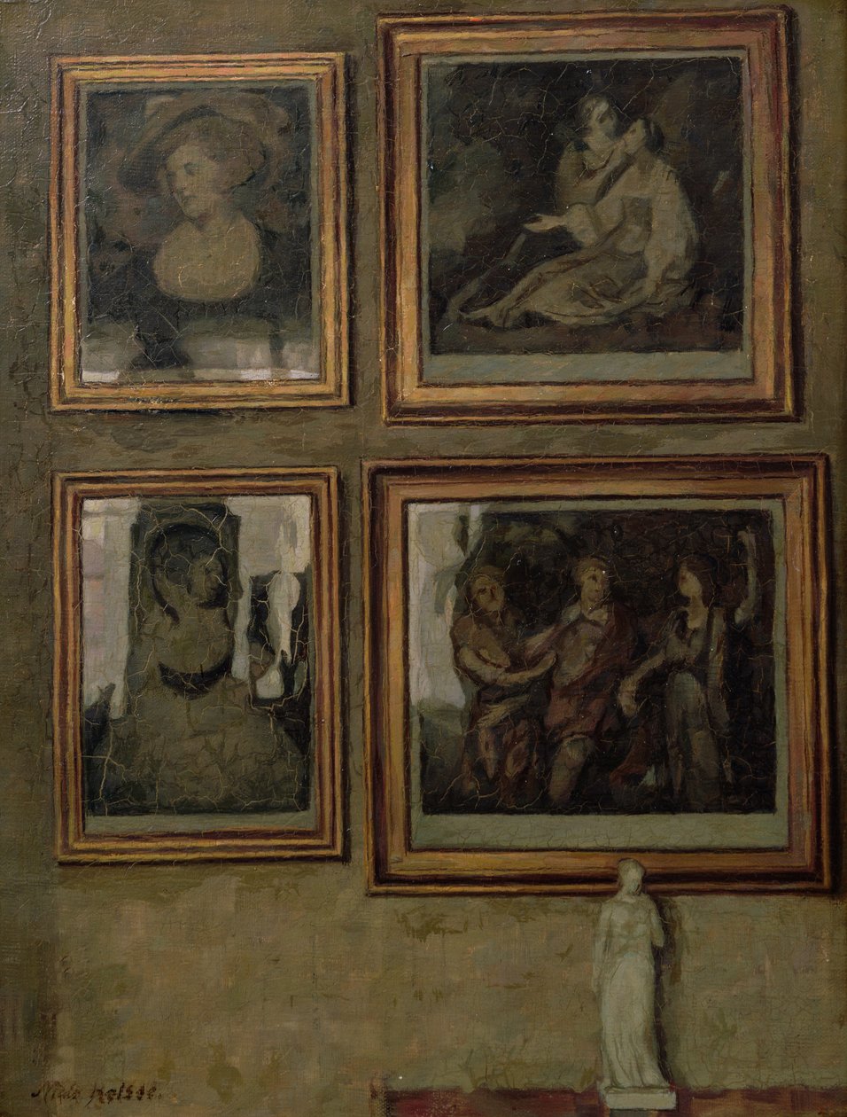 Wnętrze z obrazami i figurką autorstwa Niels Holsoe
