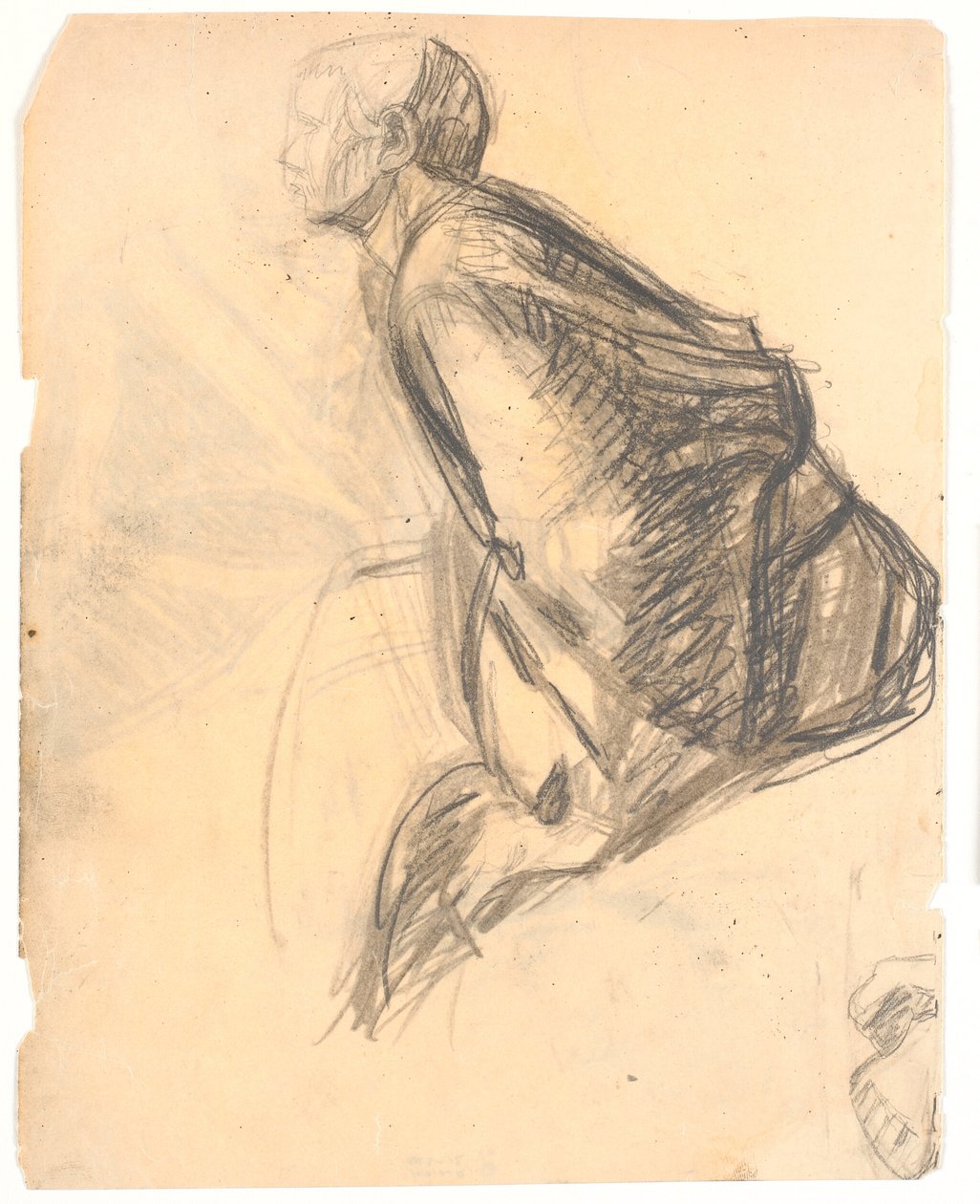 Studium figuralne do obrazu „Maryja namaszcza stopy Chrystusa”, 1907. Nr Apostoła 3 t.h. na obrazie autorstwa Niels Larsen Stevns