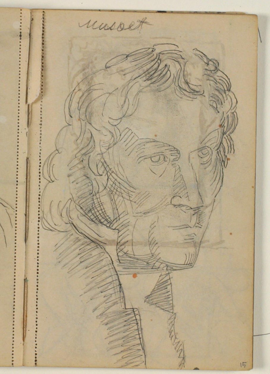 Studium Thorvaldsena po obrazie Eckersberga (1814) autorstwa Niels Larsen Stevns