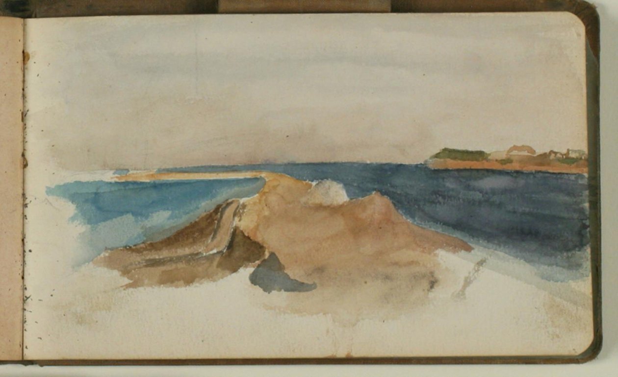 Widok na resund, przy fortach autorstwa Niels Larsen Stevns