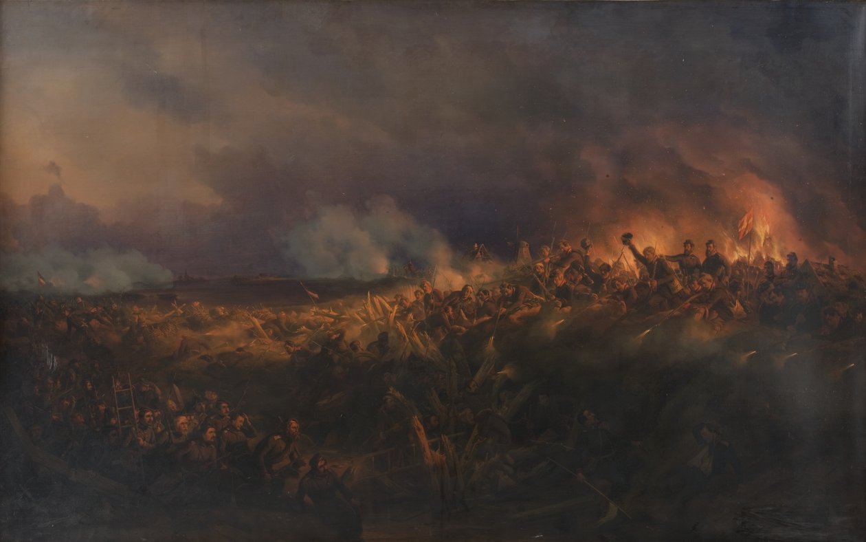 Burza w Frederiksstad 4 października 1850 autorstwa Niels Simonsen