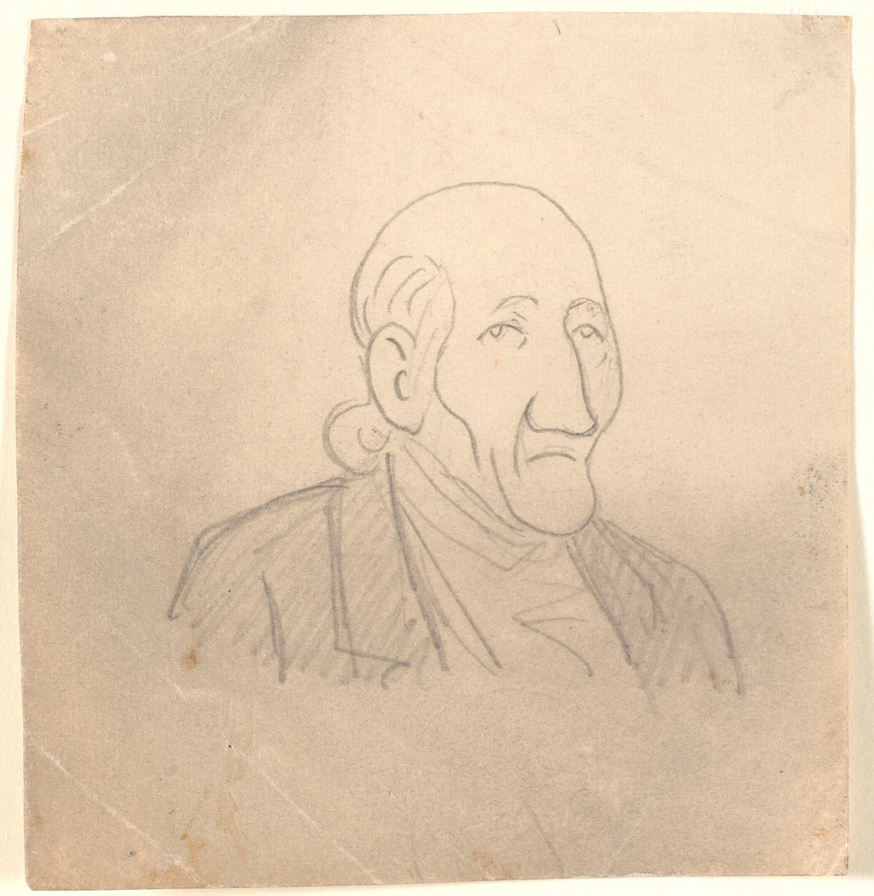 Karykaturalny portret starca autorstwa Niels Skovgaard