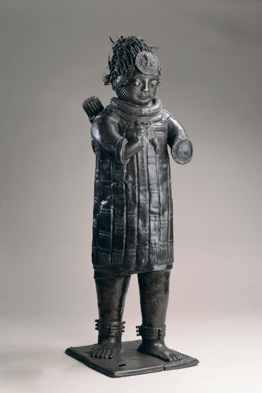 Łucznik, Tsoede, XIV-XV w. (brąz cynowy) autorstwa Nigerian