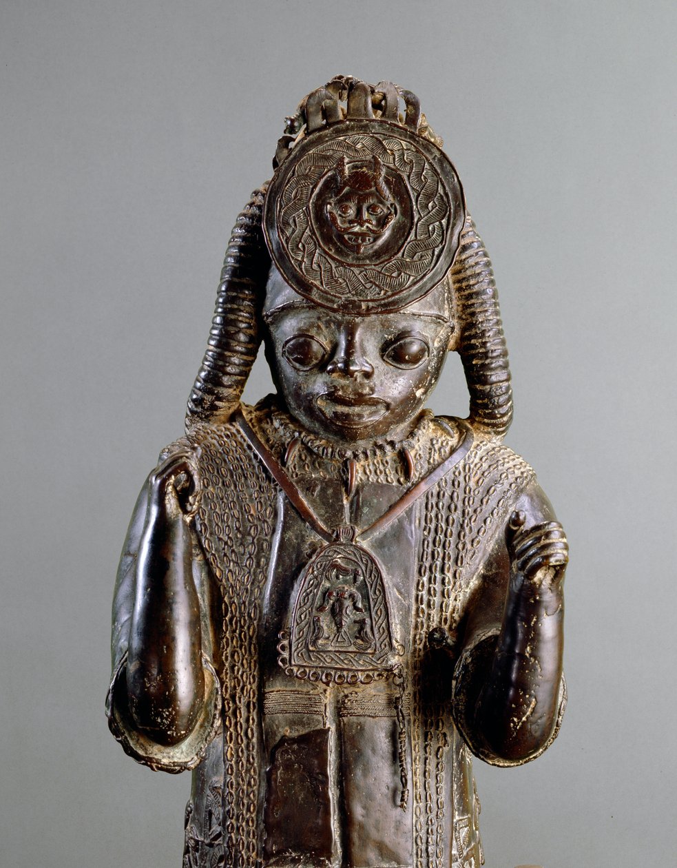 Wojownik, Tsoede, XIV-XV w. (brąz cynowy) autorstwa Nigerian