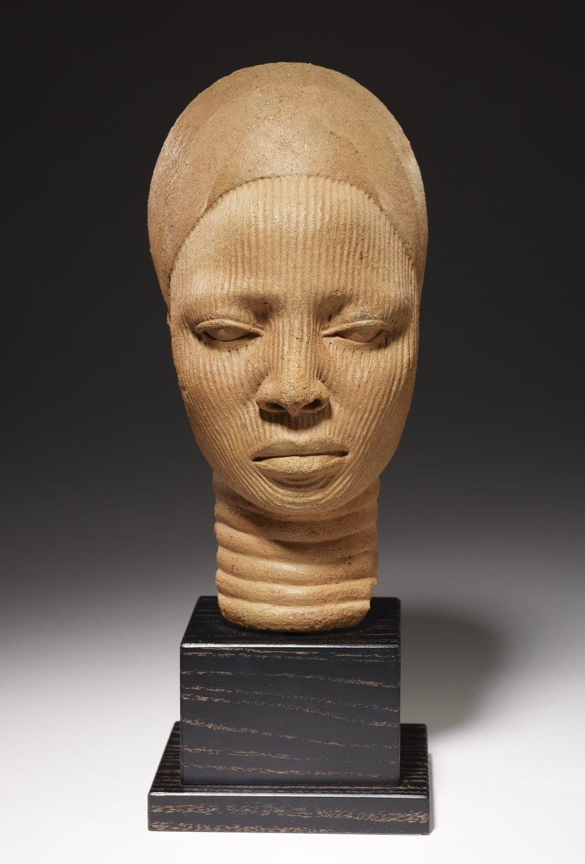 Głowa Świątyni, Kultura Joruba, Nigeria (terakota) autorstwa Nigerian