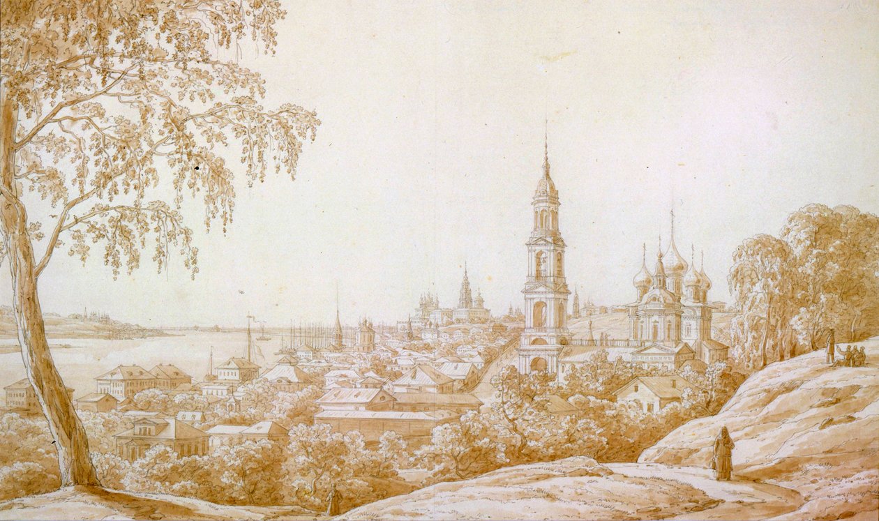 Widok Kostromy, Rosja, 1838. autorstwa Nikandor Grigorievich Chernetsov