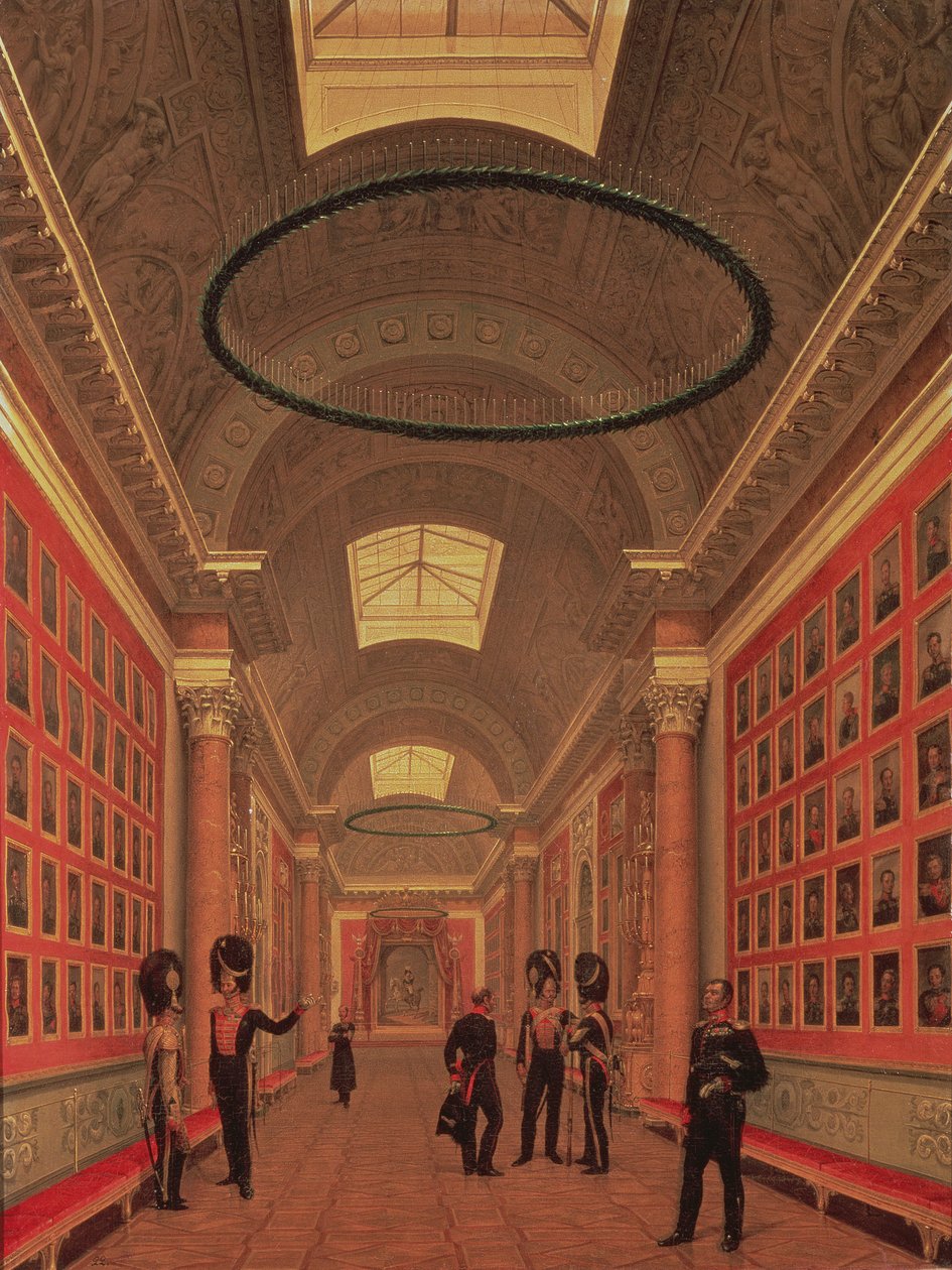 Galeria wojenna w Pałacu Zimowym w Petersburgu, ok. 1830 r. autorstwa Nikanor Grigor