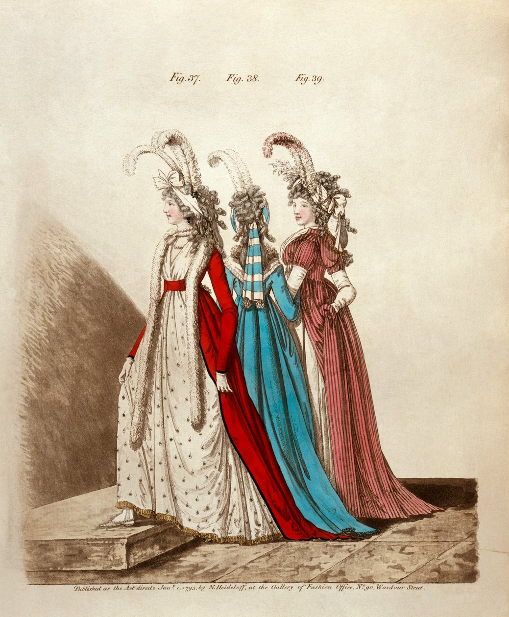 Suknie popołudniowe, 1795 autorstwa Niklaus von Heideloff