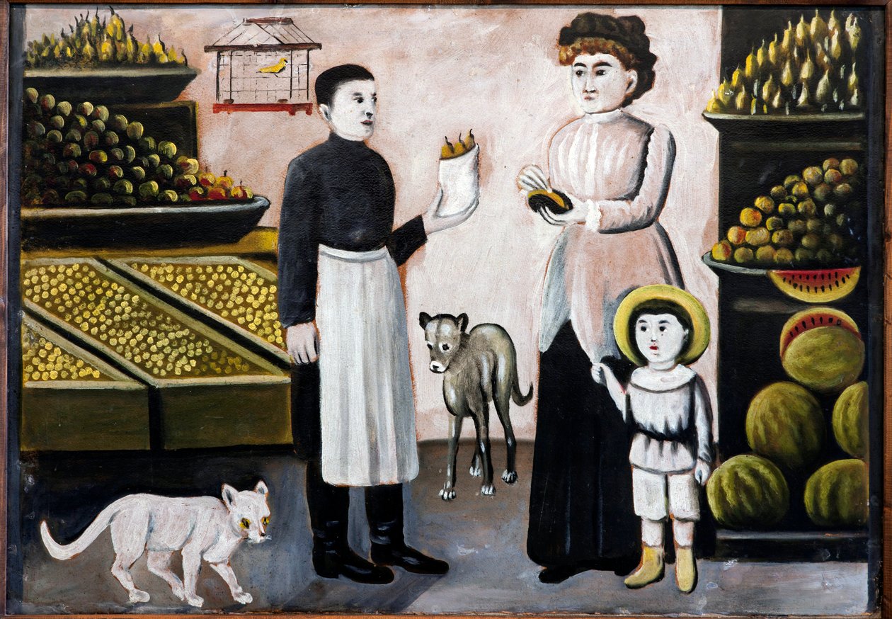 Frut Stahl par Pirosmani, Niko (1862-1918). Olej na tekturze, format: 10473, Muzeum Niko Pirosmanashvili, Mirzaani autorstwa Niko Pirosmanashvili