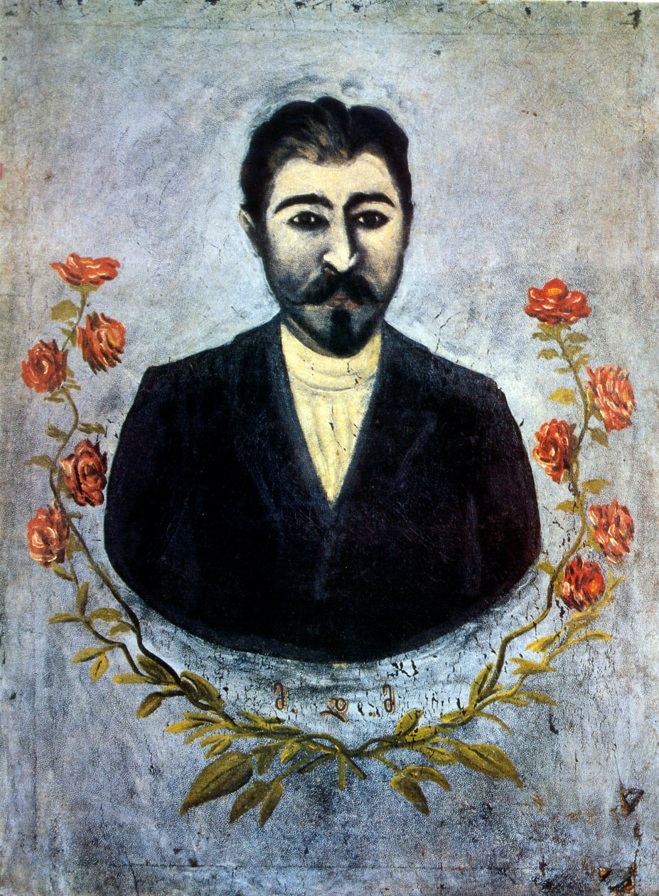 Portret pracownika kolei autorstwa Niko Pirosmani