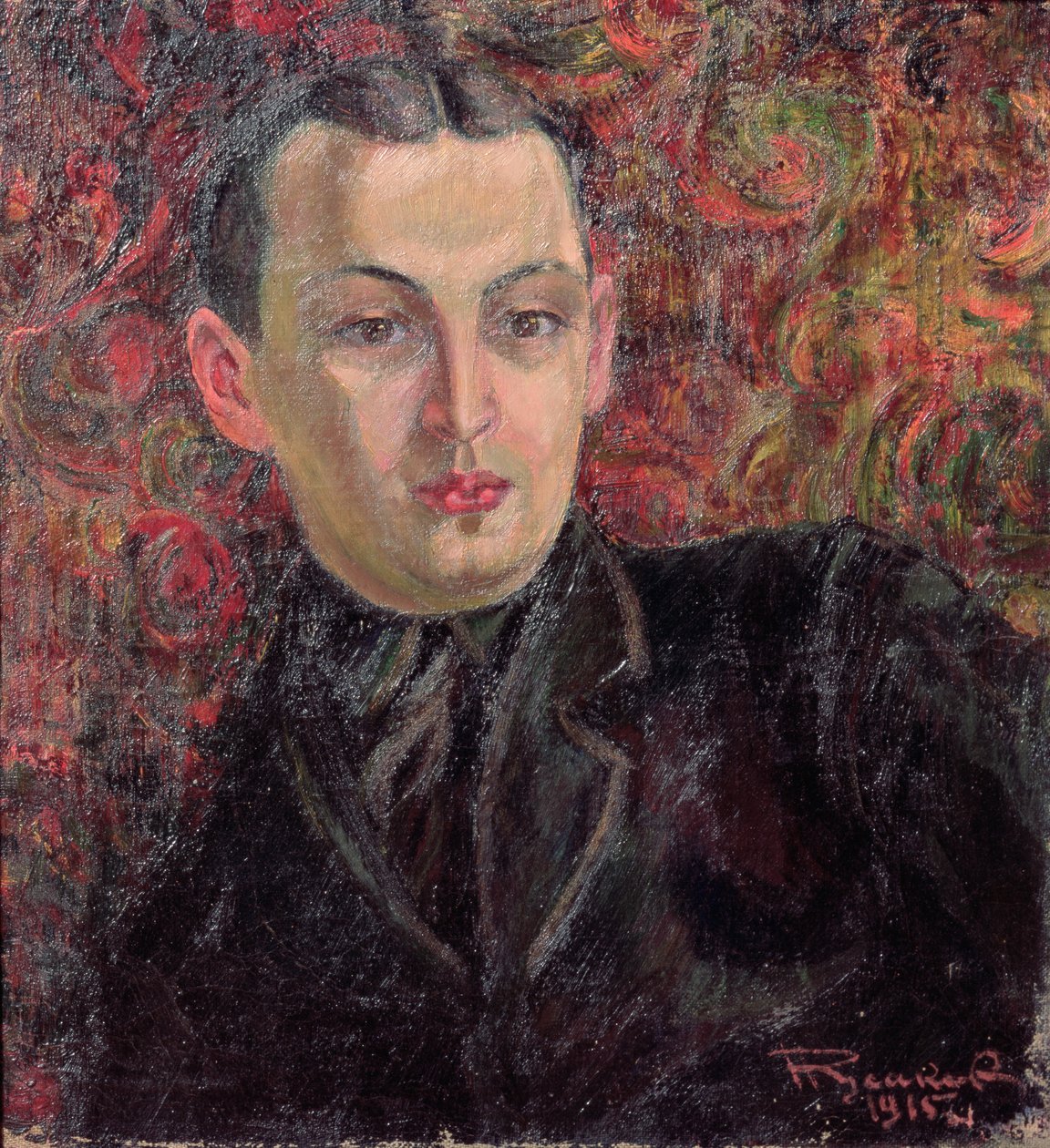 Portret artysty Aleksandra Rodczenko (1891-1956) 1915 autorstwa Nikolai Afanasyevich Russakov
