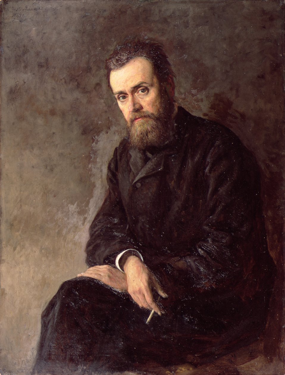 Portret Gleba I. Uspienskiego (1843-1902) 1884 autorstwa Nikolai Aleksandrovich Yaroshenko
