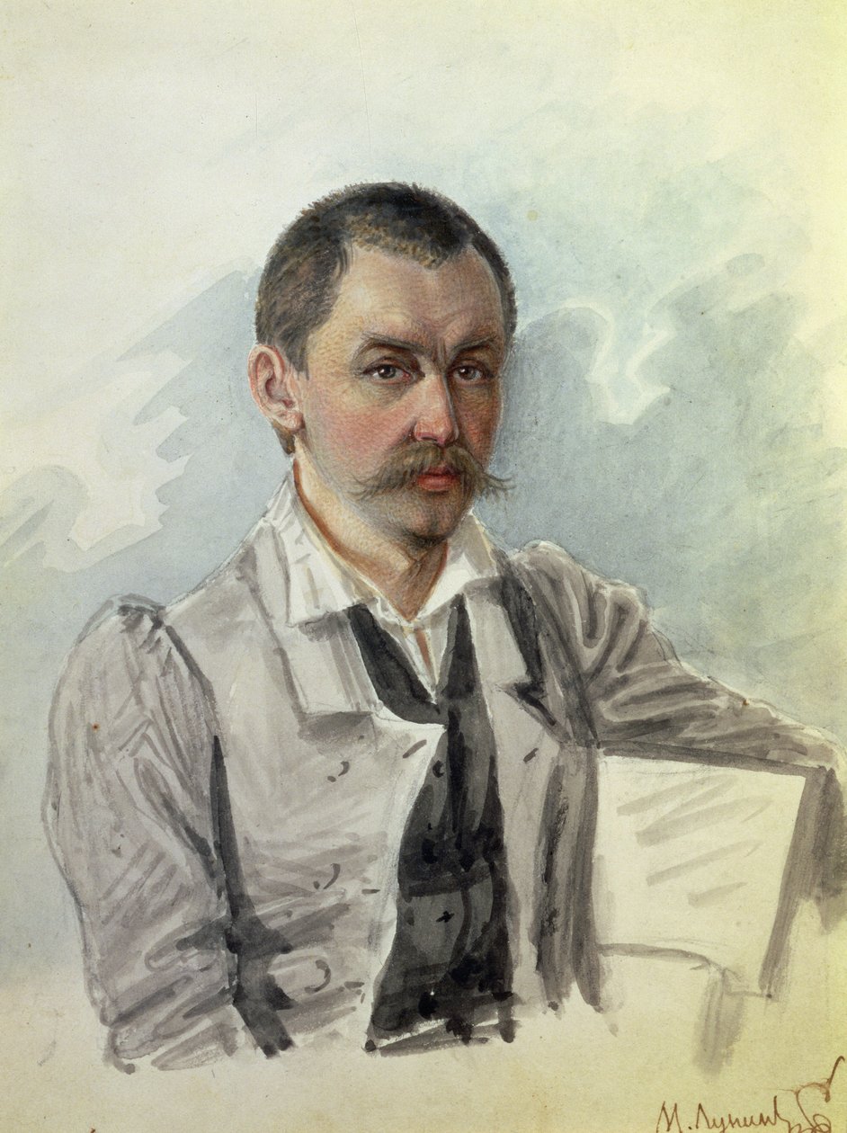 Portret M. Lunina (1787-1845) Więzienie Piotrowe, 1836 autorstwa Nikolai Alexandrovich Bestuzhev