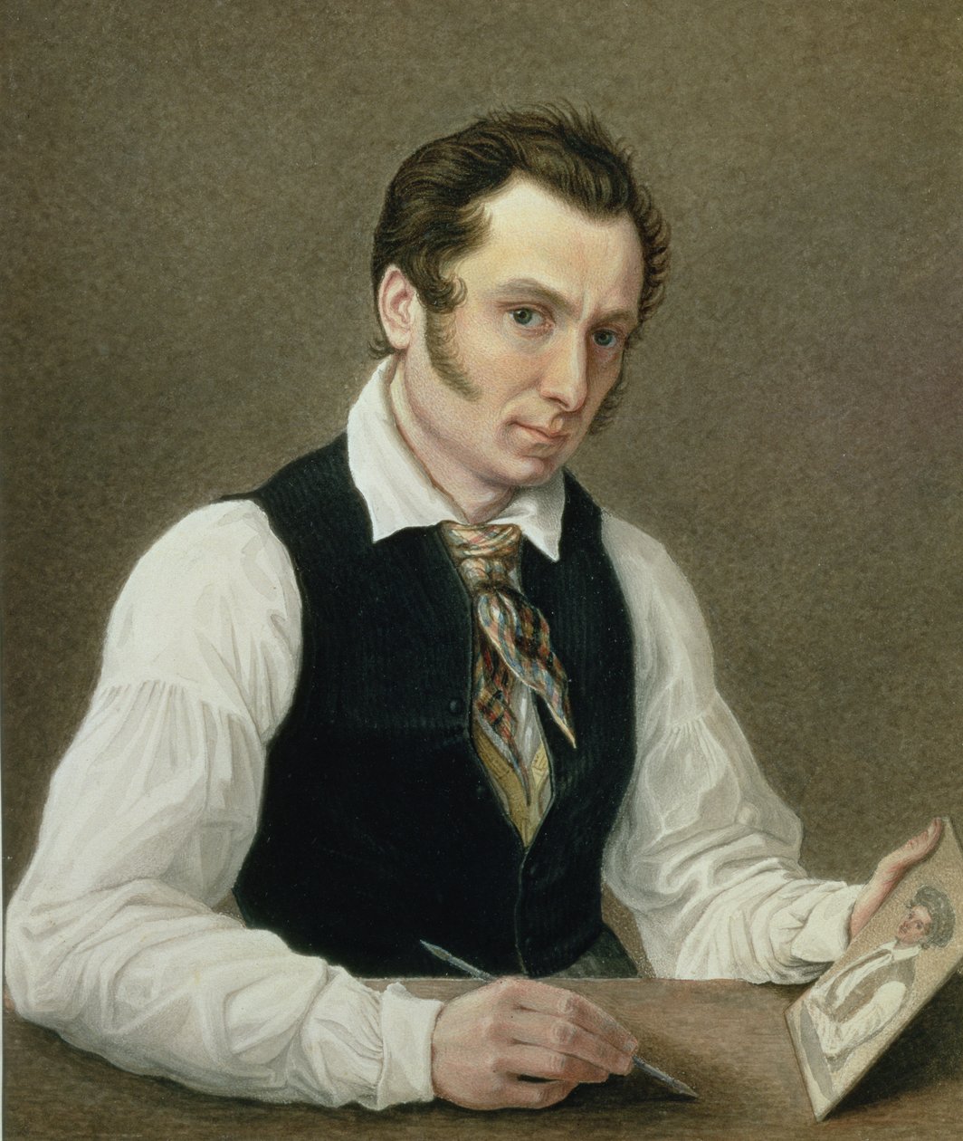 Autoportret w więzieniu Peter, 1836 autorstwa Nikolai Alexandrovich Bestuzhev