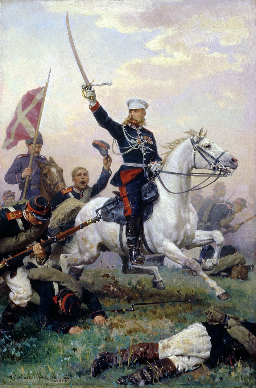 Generał MD Skobelev (1843-82) w wojnie rosyjsko-tureckiej, 1883 autorstwa Nikolai Dmitrievich Dmitriev Orenburgsky