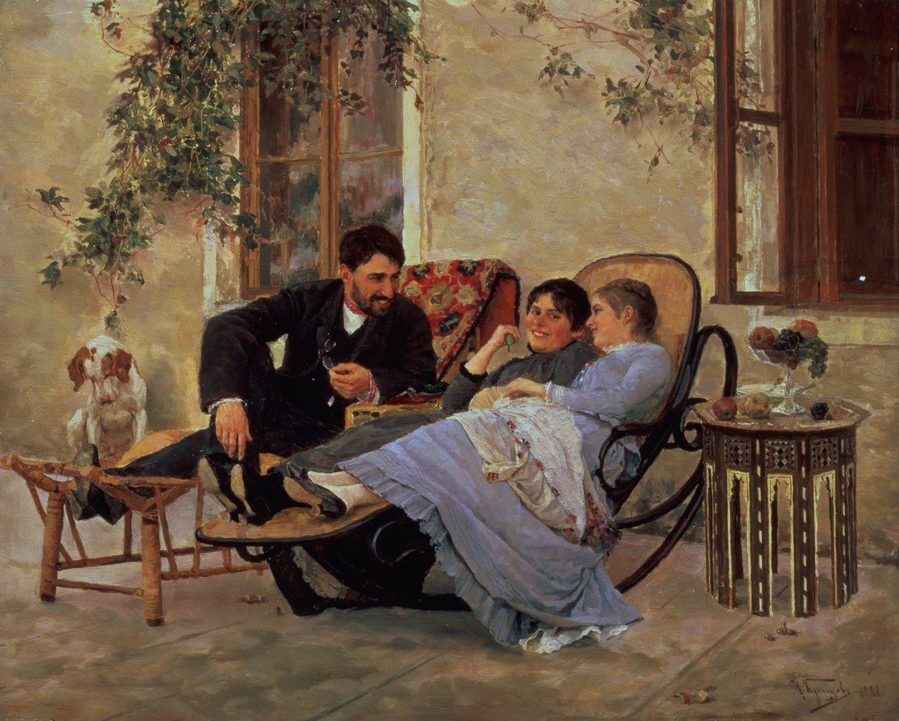 Po obiedzie, 1888 autorstwa Nikolai Dmitrievich Kuznetsov