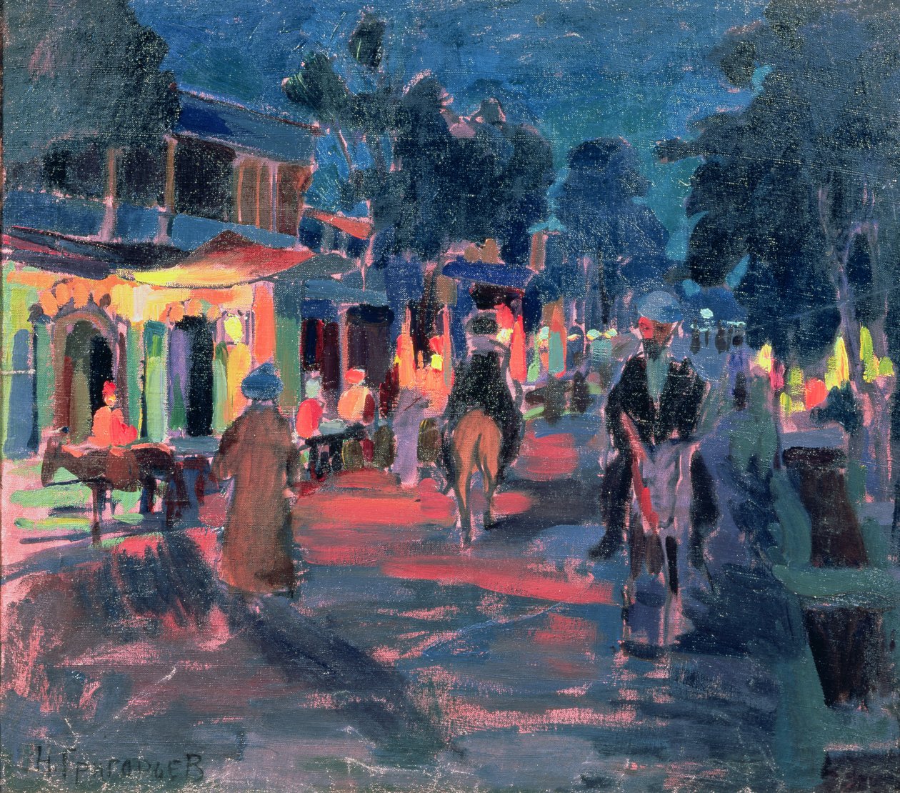 Nocna kawiarnia, lata 1910 autorstwa Nikolai Grigoryev