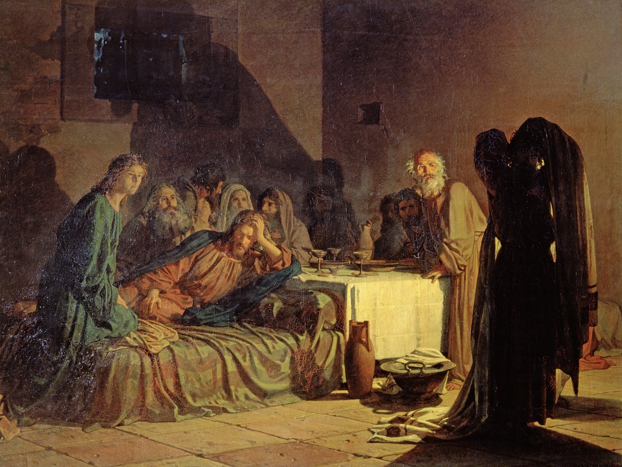 Ostatnia Wieczerza, 1863 autorstwa Nikolai Nikolaevich Ge