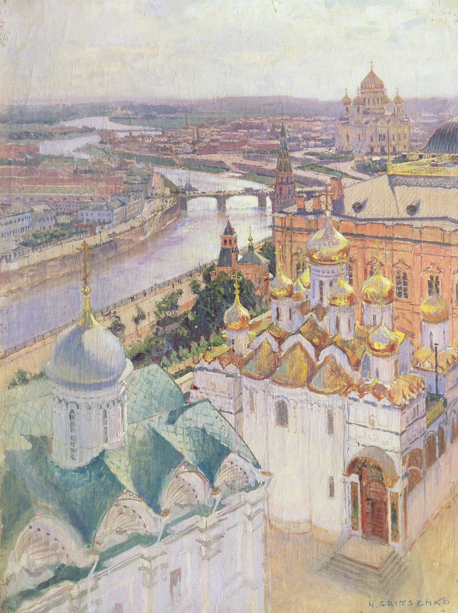 Widok Moskwy z dzwonnicy Iwana Wielkiego, 1896 autorstwa Nikolai Nikolaevich Gritsenko