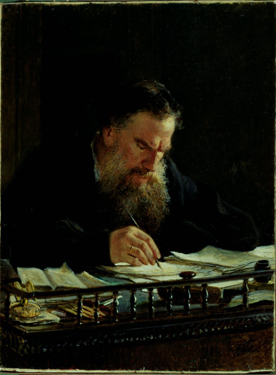 Portret Lwa Tołstoja (1828-1910) autorstwa Nikolai Nikolajevitch Gay