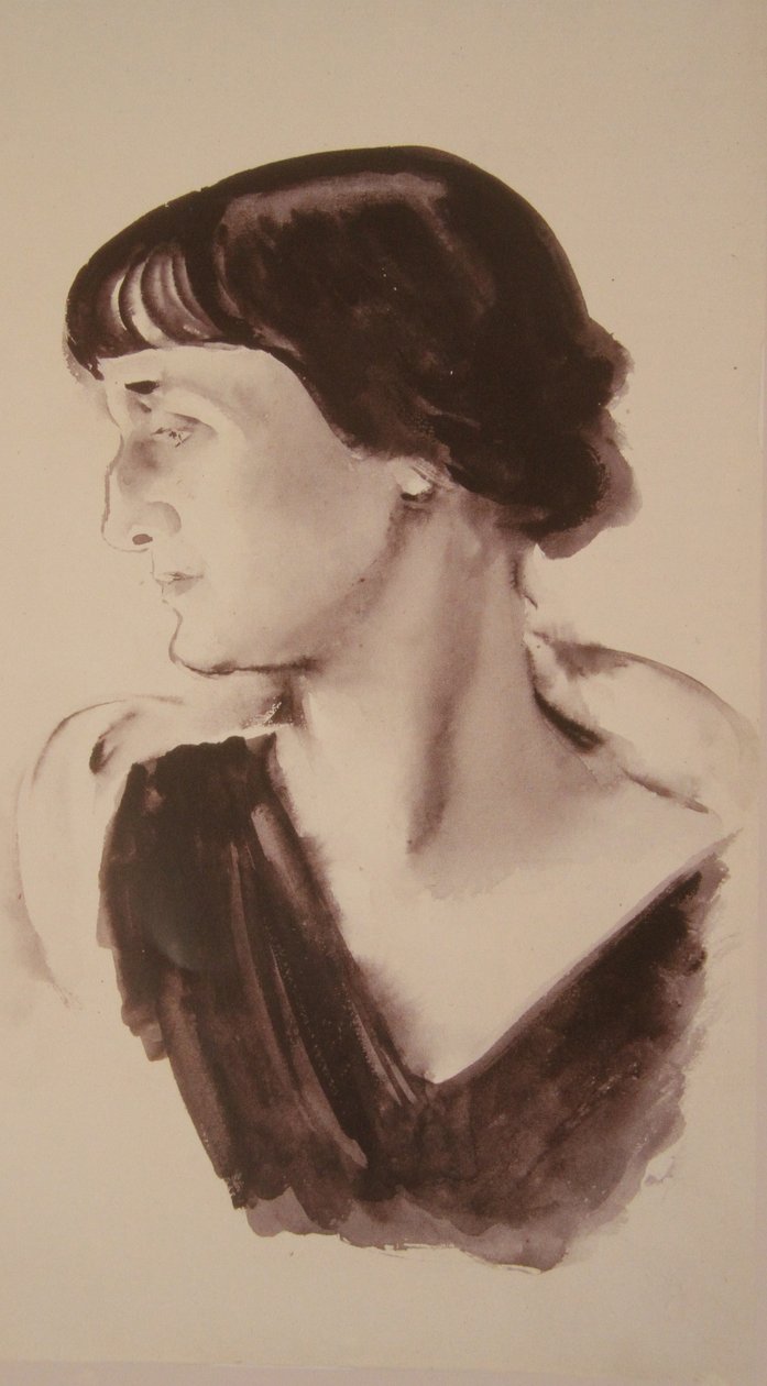 Portret poetki Anny Achmatowej 1889-1966, 1928 autorstwa Nikolai Adrianovich Tyrsa