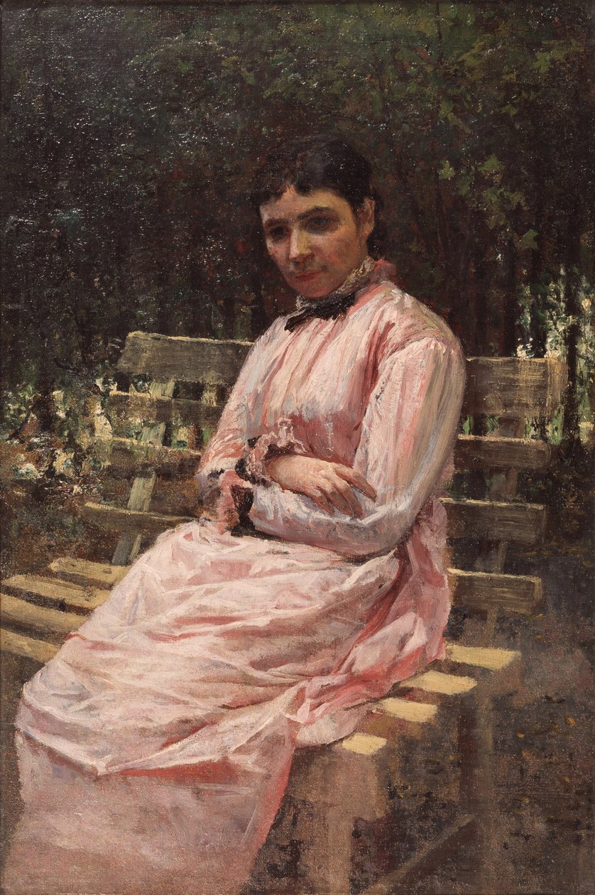 W parku. Portret żony artysty autorstwa Nikolai Aleksandrovich Yaroshenko