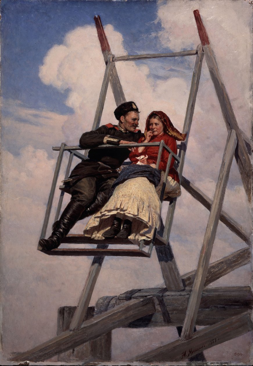 Na huśtawce, 1888 autorstwa Nikolai Aleksandrovich Yaroshenko