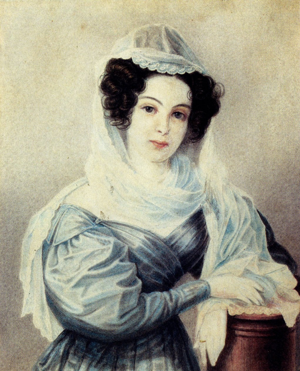 Portret Camilli Ivseva Le Danti: 1908-19, żona grudnia Wasilij Iwsew, 18 lat autorstwa Nikolai Alexandrovich Bestuzhev