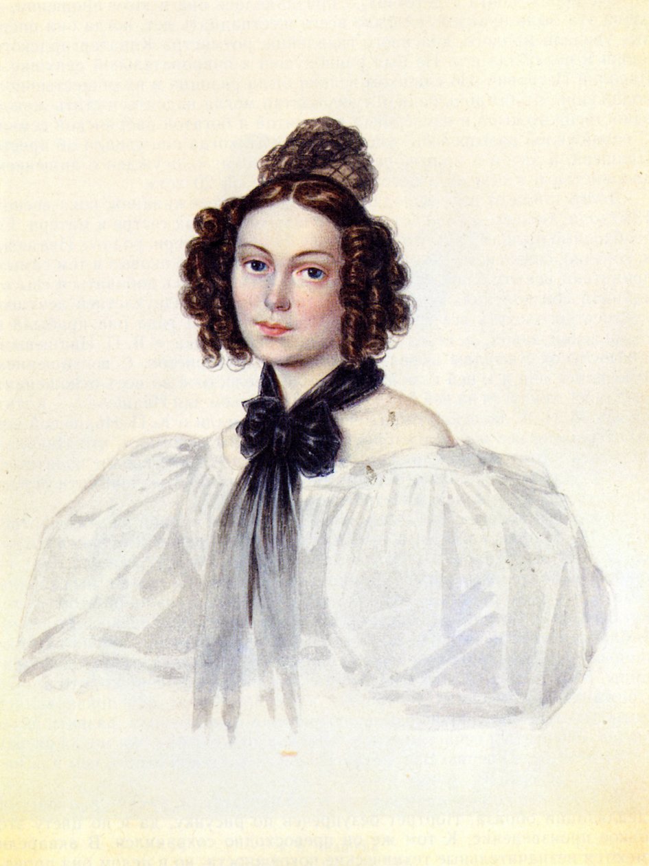 Portret Camilli Ivseva Le Danti: 1908-19, żona grudnia Wasilij Iwsew, 181 autorstwa Nikolai Alexandrovich Bestuzhev