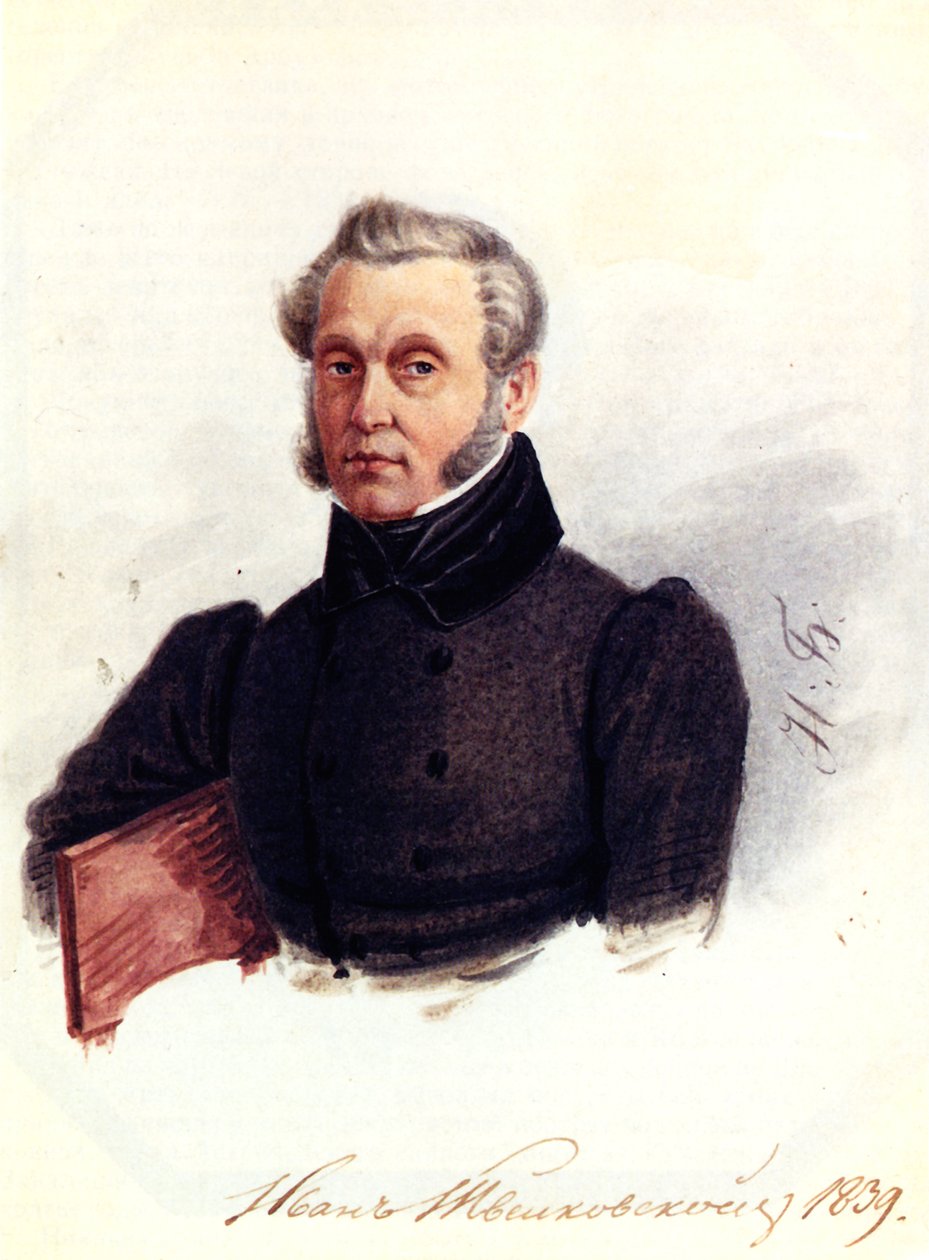 Portret dekabrysty Iwana Powało-Szwejkowskiego 1787-1845, 1839 autorstwa Nikolai Alexandrovich Bestuzhev
