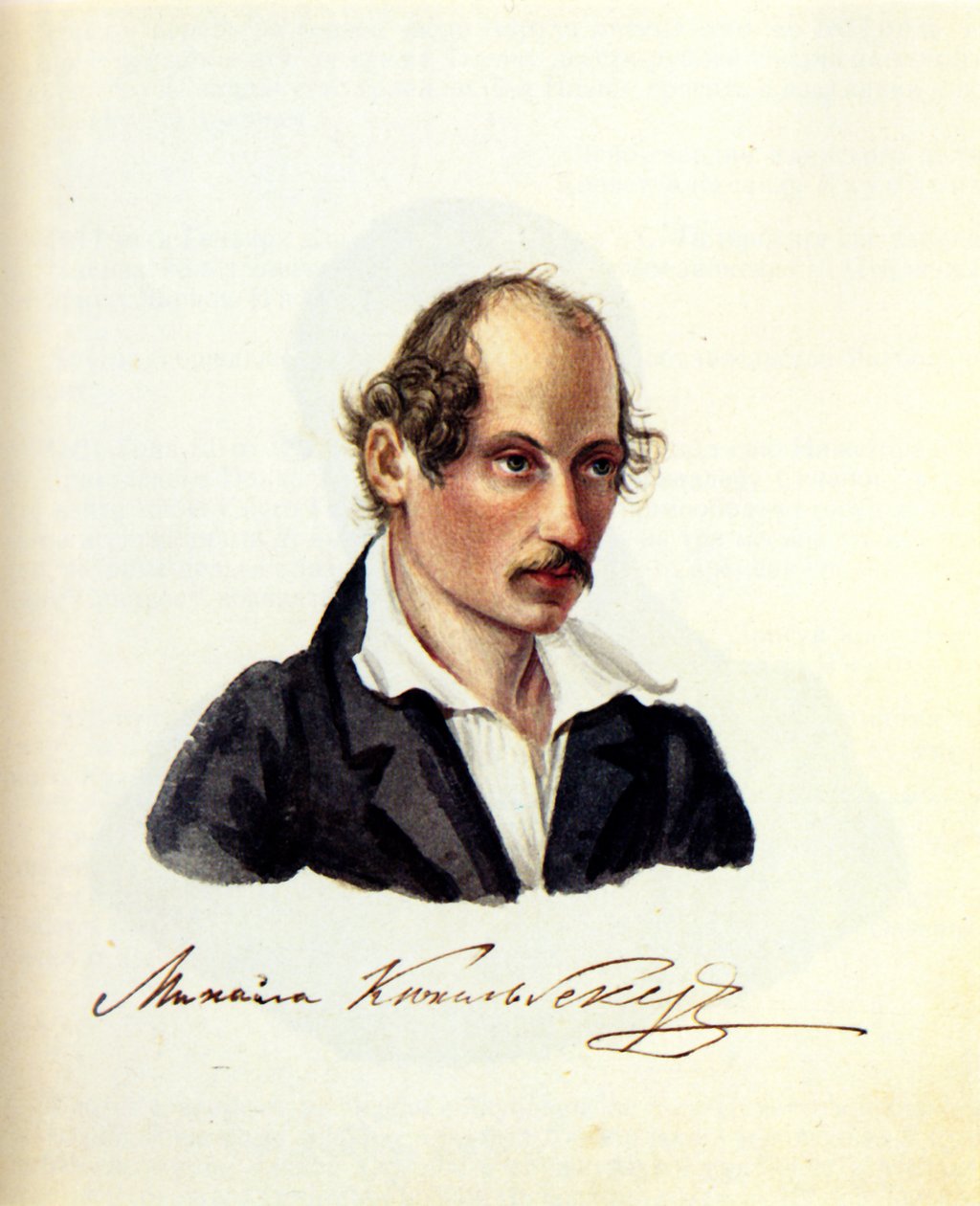 Portret dekabrysty Michaiła Kuechelbeckera 1798-1859, 1831 autorstwa Nikolai Alexandrovich Bestuzhev