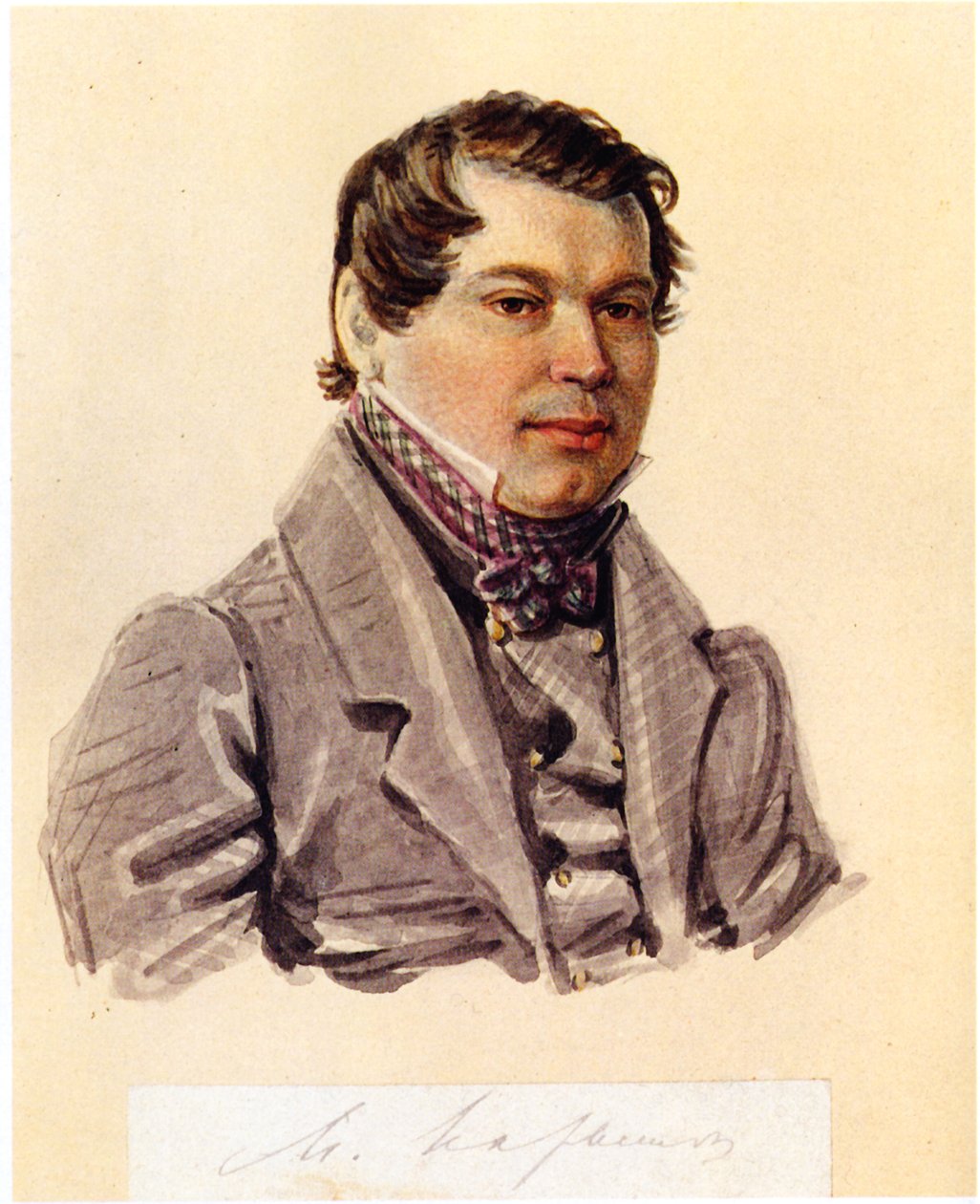 Portret dekabrysty Michaiła Naryszkina 1798-1863, 1832-1833 autorstwa Nikolai Alexandrovich Bestuzhev