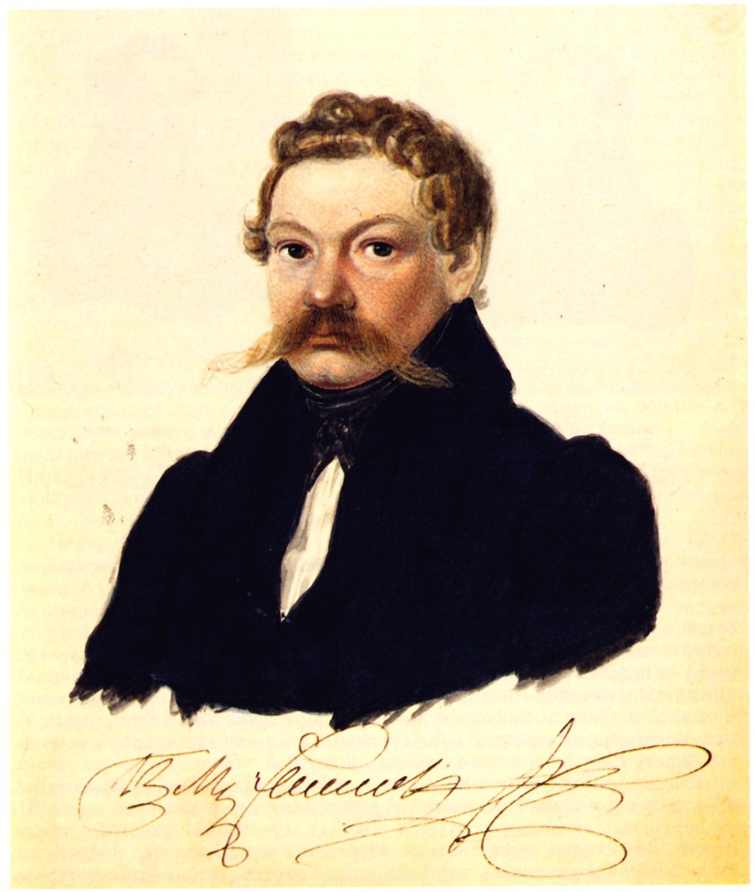Portret dekabrysty Piotra Muchanowa 1799-1854, 1832-1833 autorstwa Nikolai Alexandrovich Bestuzhev