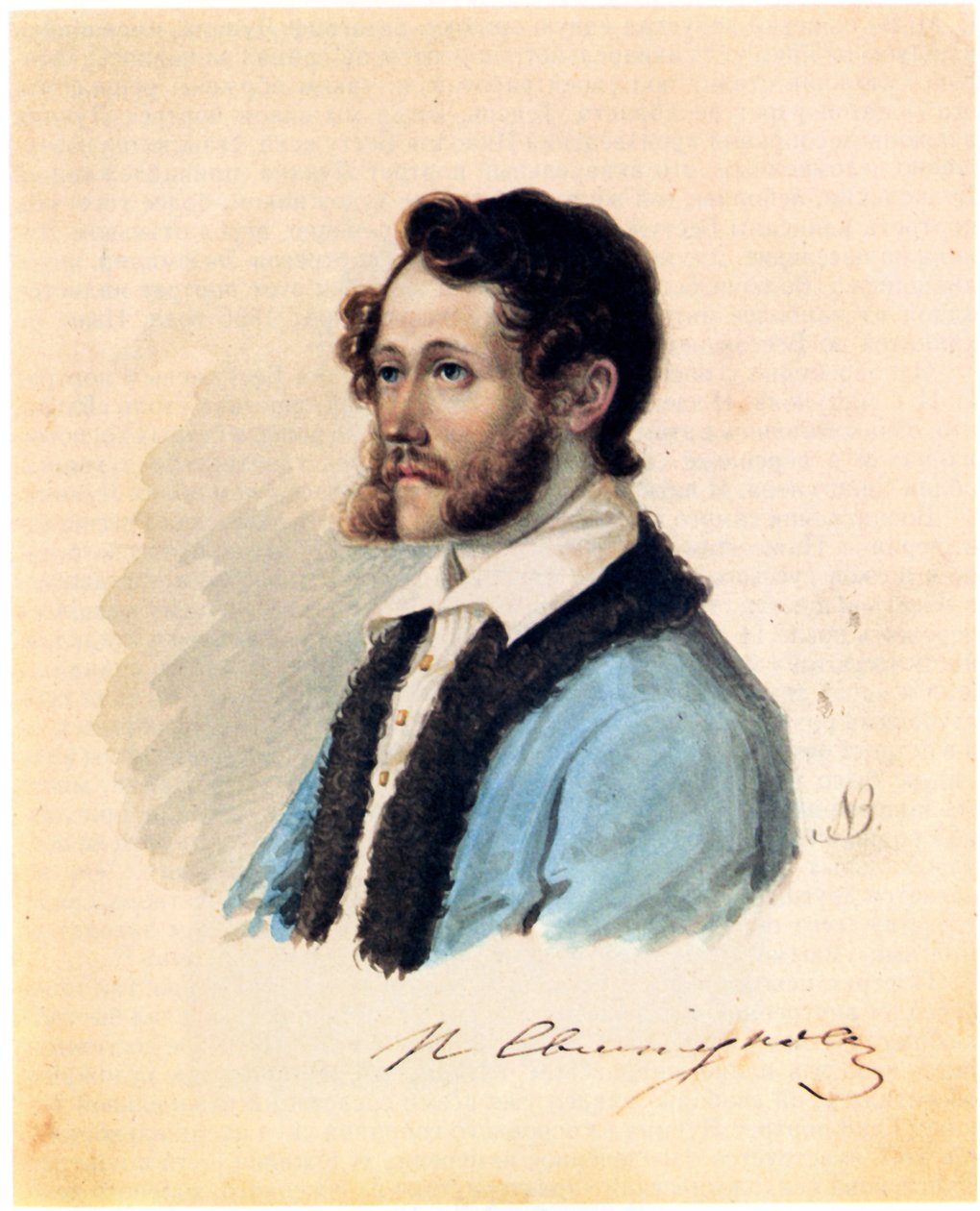 Portret dekabrysty Piotra Swistunowa 1803-1889, 1836 autorstwa Nikolai Alexandrovich Bestuzhev