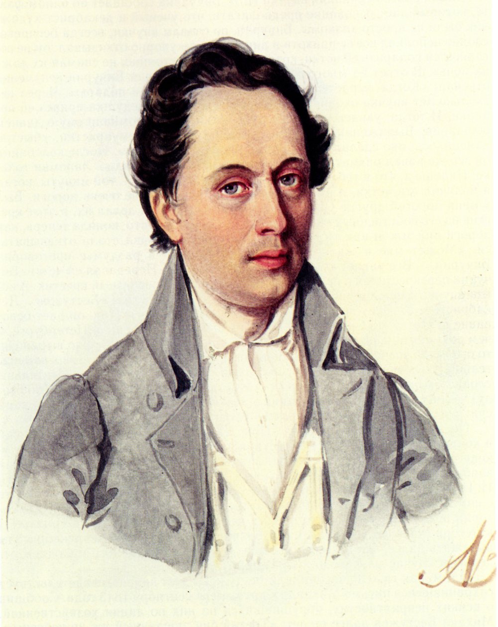 Portret Leopolda Niemirowskiego 1810-1883, 1843 autorstwa Nikolai Alexandrovich Bestuzhev