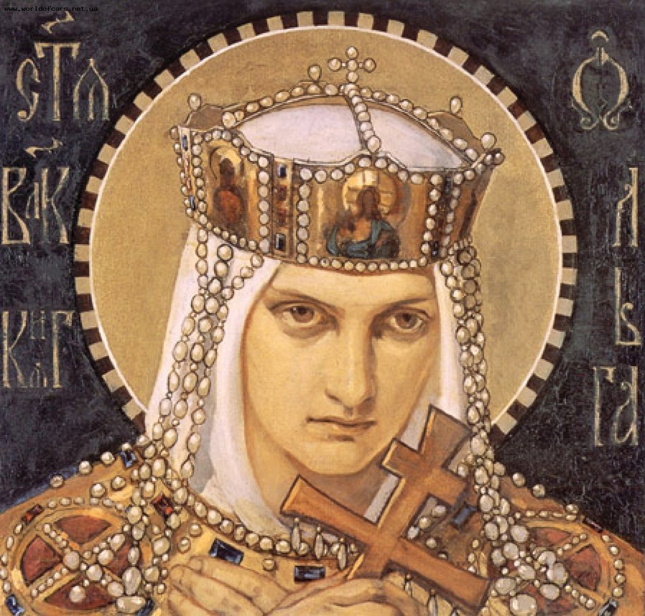 Święta Olga, księżna Kijowa, II poł. XIX w. autorstwa Nikolai Alexandrovich Bruni