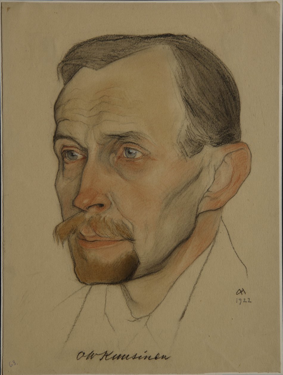 Portret Otto Wilhelma Wille Kuusinena 1881-1964, 1922 autorstwa Nikolai Andreevich Andreev