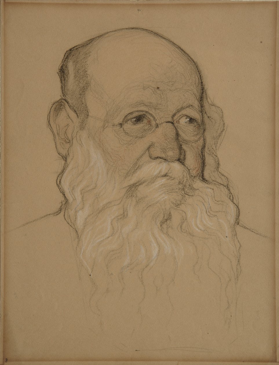 Portret rewolucyjnego hrabiego Piotra A. Kropotkina 1842-1921, 1920-1921 autorstwa Nikolai Andreevich Andreev