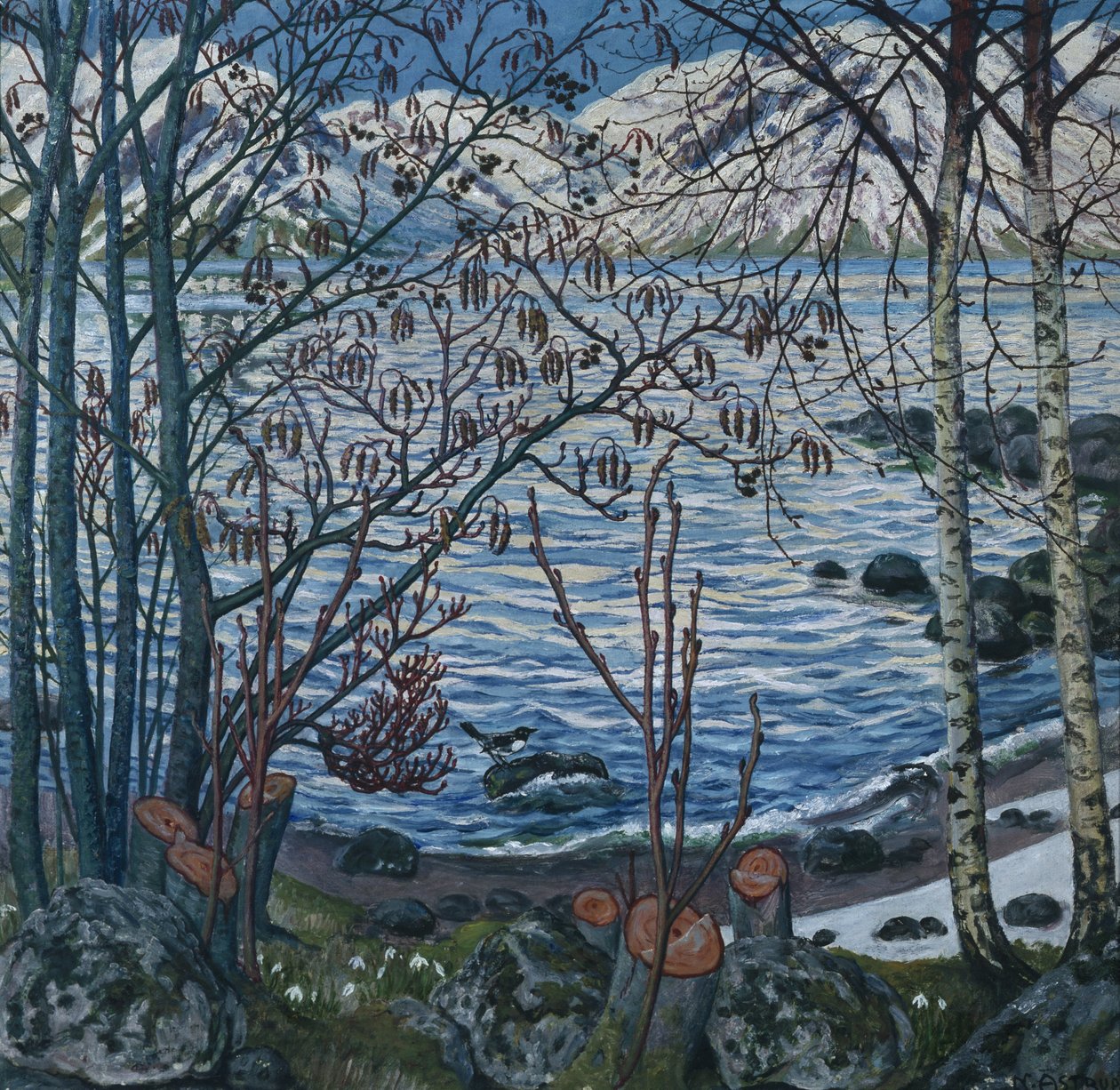 Ptak na skale (obraz) autorstwa Nikolai Astrup