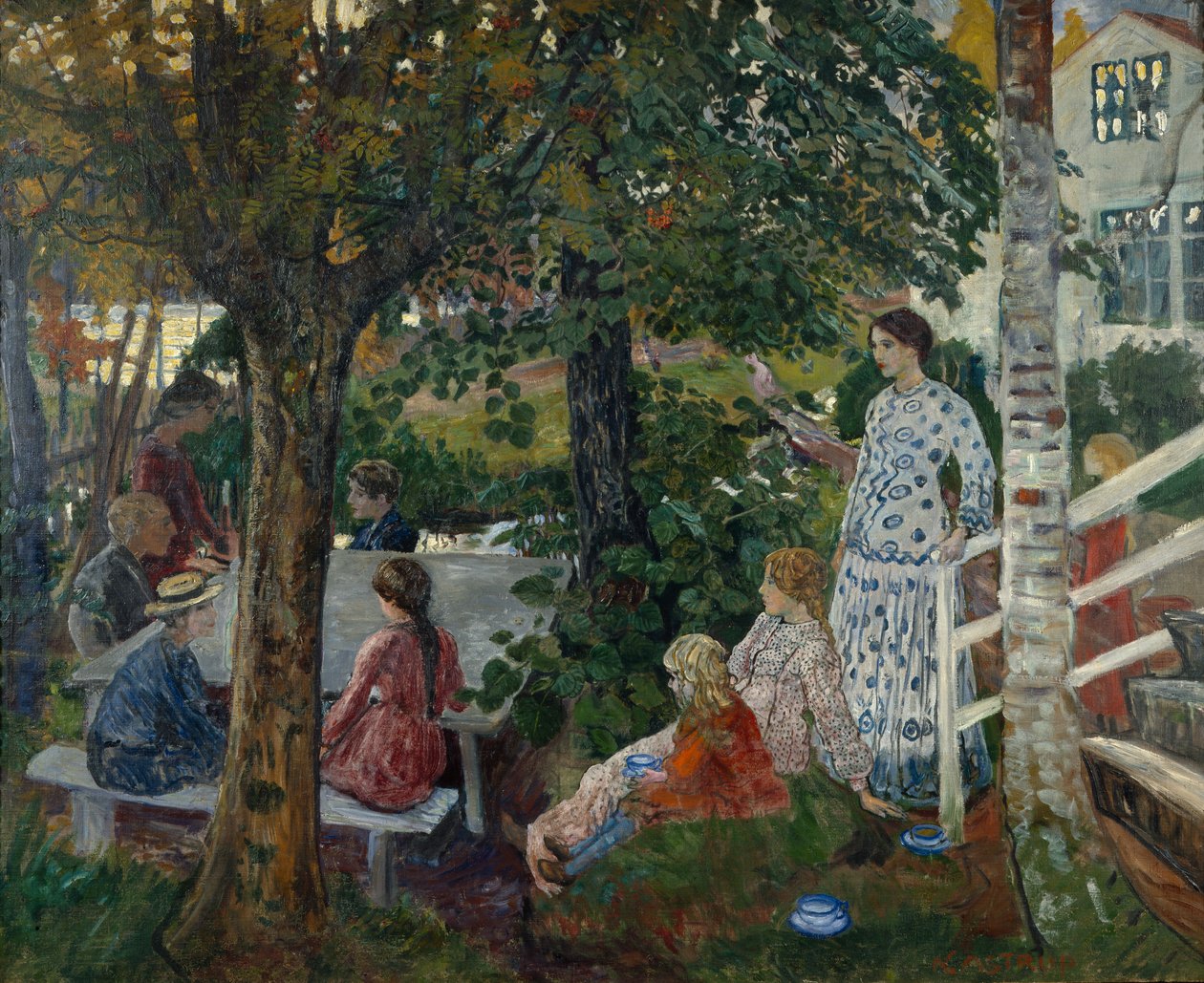 Urodziny w ogrodzie autorstwa Nikolai Astrup