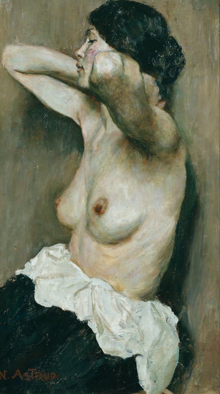 Kobieta pół nago autorstwa Nikolai Astrup