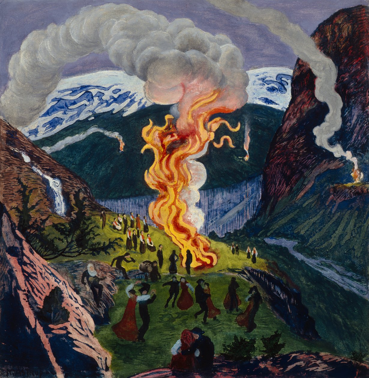 Pożar letni autorstwa Nikolai Astrup