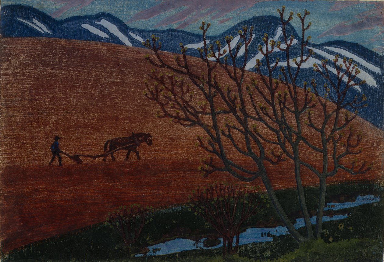 Oracz (olej na płótnie) autorstwa Nikolai Astrup
