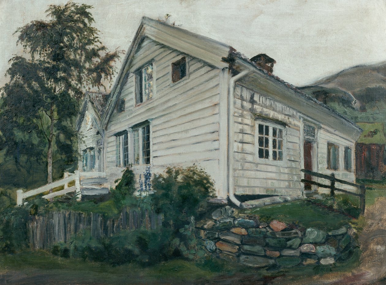 Plebania w deszczową pogodę autorstwa Nikolai Astrup